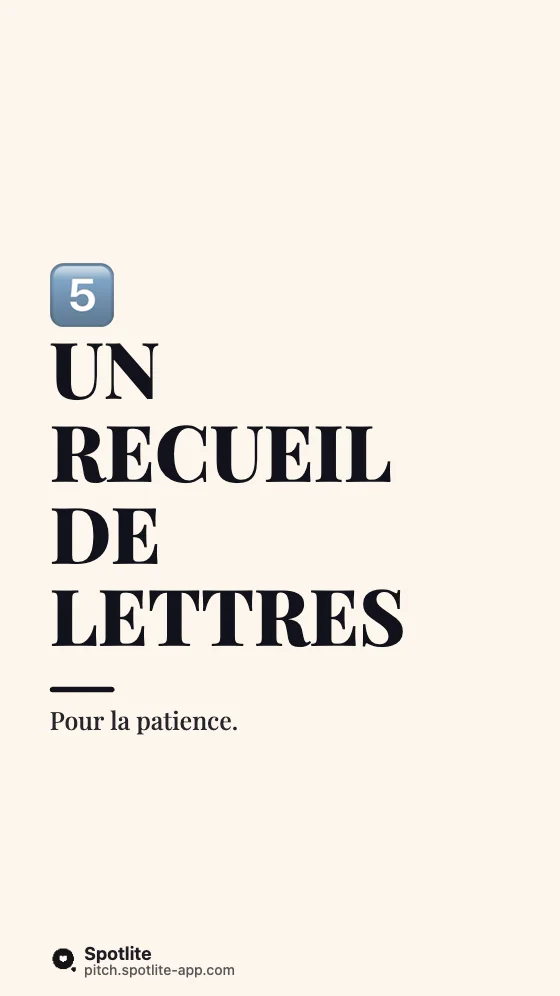 5 livres à lire — slide 6 : Un recueil de lettres