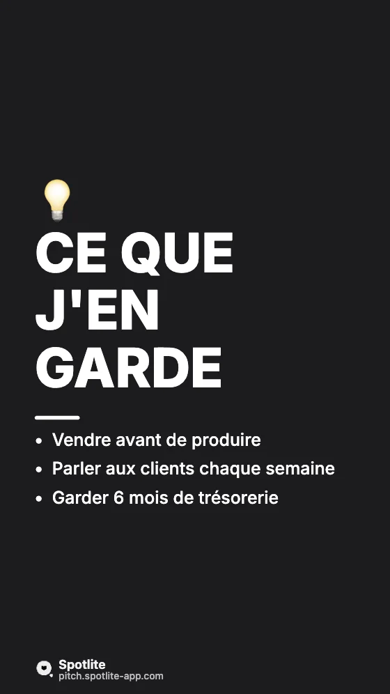 Mon plus gros échec — slide 5 : Ce que j'en garde