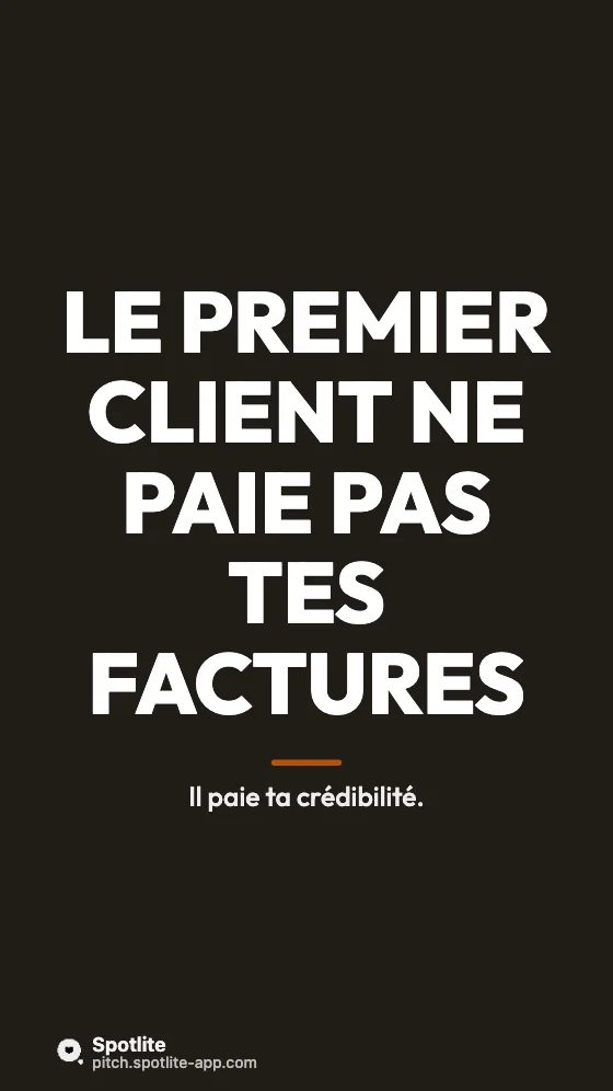 Mon premier client — slide 6 : Le premier client ne paie pas tes factures