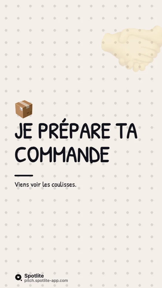Préparation de commande — slide 1 : Je prépare ta commande