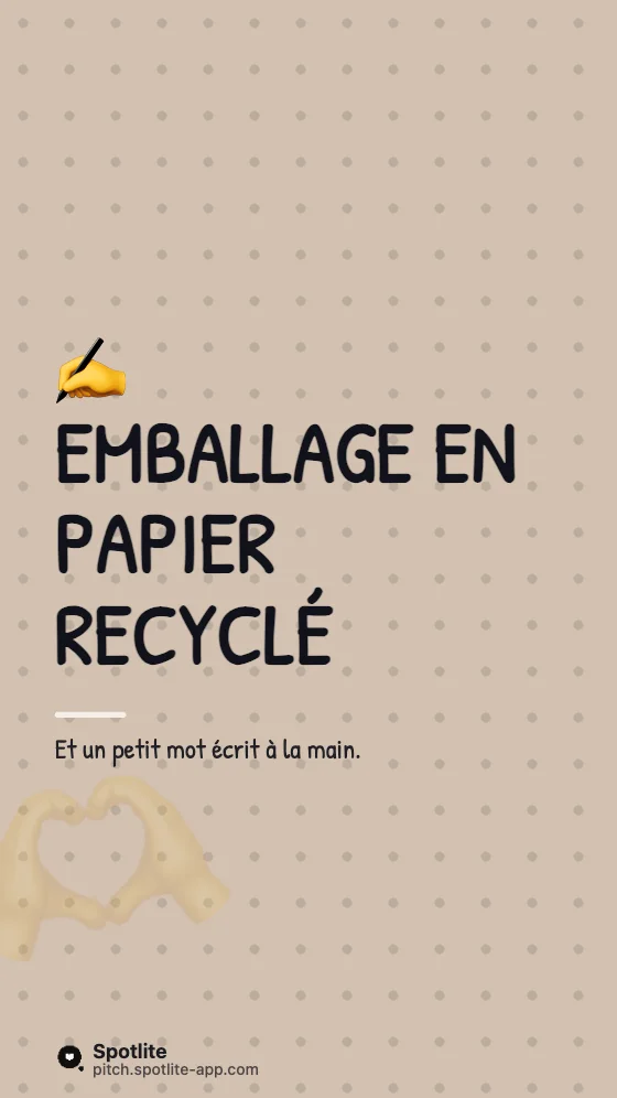 Préparation de commande — slide 4 : Emballage en papier recyclé