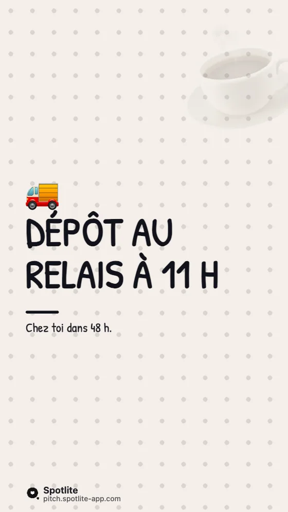 Préparation de commande — slide 5 : Dépôt au relais à 11 h