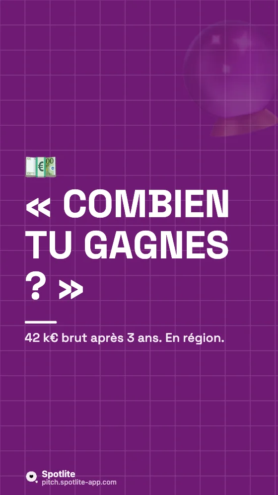 Questions / réponses — slide 3 : « Combien tu gagnes ? »