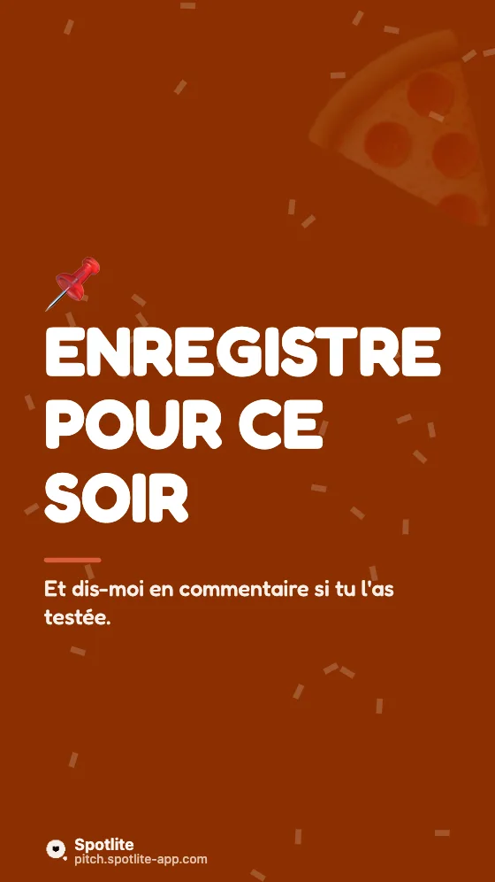 Recette express — slide 6 : Enregistre pour ce soir