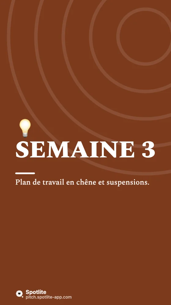 Rénovation avant / après — slide 5 : Semaine 3