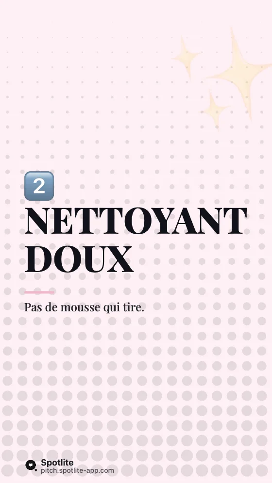 Routine soin du soir — slide 3 : Nettoyant doux