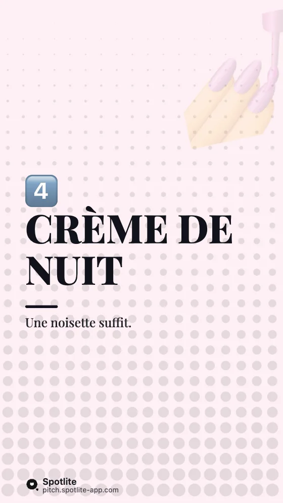 Routine soin du soir — slide 5 : Crème de nuit