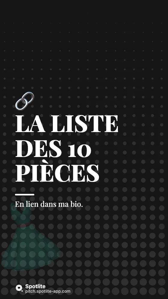 5 tenues, 1 semaine — slide 7 : La liste des 10 pièces