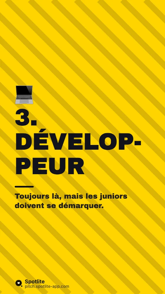 Top 5 — slide 4 : 3. Développeur