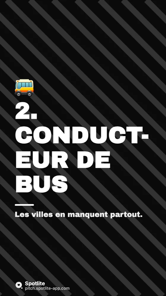 Top 5 — slide 5 : 2. Conducteur de bus
