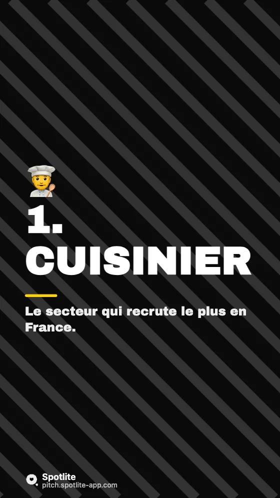 Top 5 — slide 6 : 1. Cuisinier