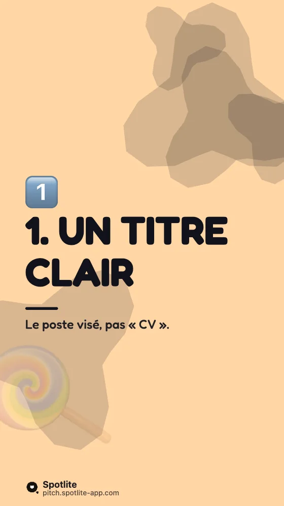 Tuto en 5 étapes — slide 2 : 1. Un titre clair