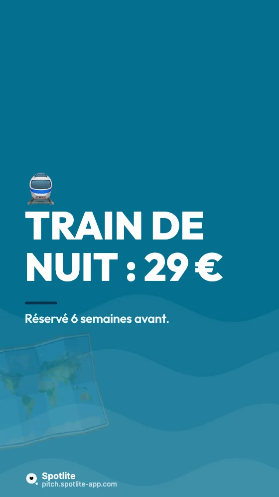 Week-end petit budget — slide 2 : Train de nuit : 29 €
