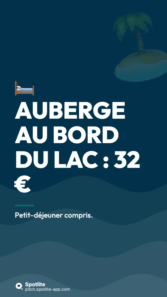 Week-end petit budget — slide 3 : Auberge au bord du lac : 32 €