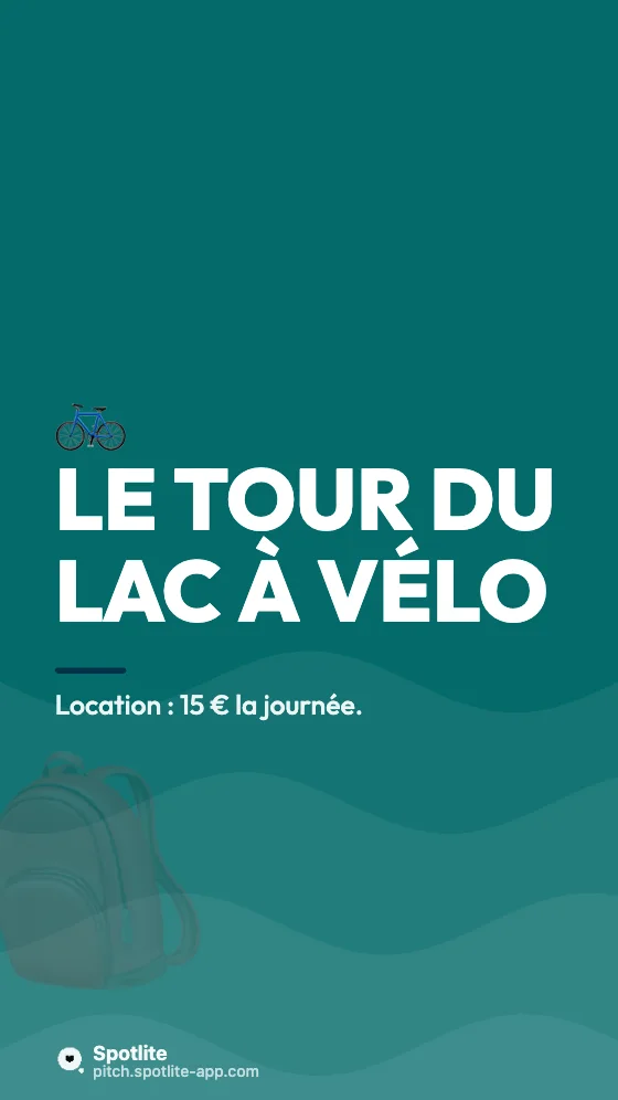 Week-end petit budget — slide 4 : Le tour du lac à vélo