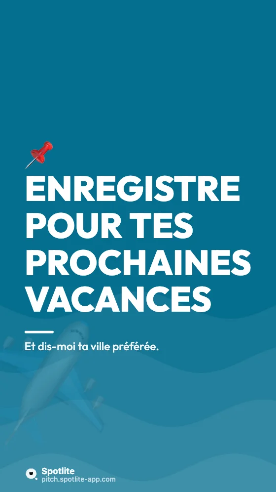 Week-end petit budget — slide 6 : Enregistre pour tes prochaines vacances