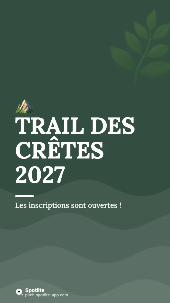 Trail : inscriptions — slide 1 : Trail des Crêtes 2027