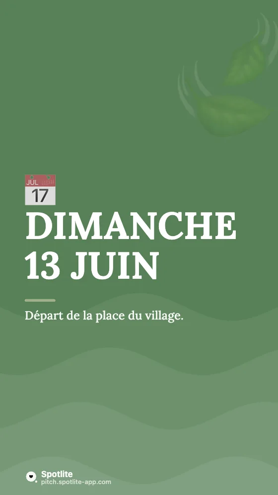Trail : inscriptions — slide 3 : Dimanche 13 juin