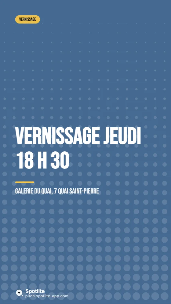 Vernissage d'exposition — slide 2 : Vernissage jeudi 18 h 30
