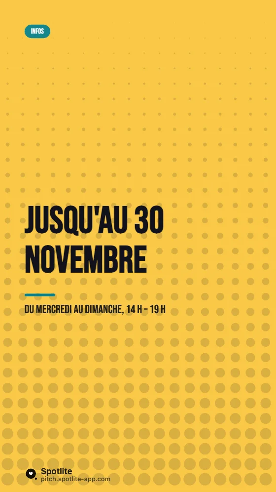 Vernissage d'exposition — slide 3 : Jusqu'au 30 novembre