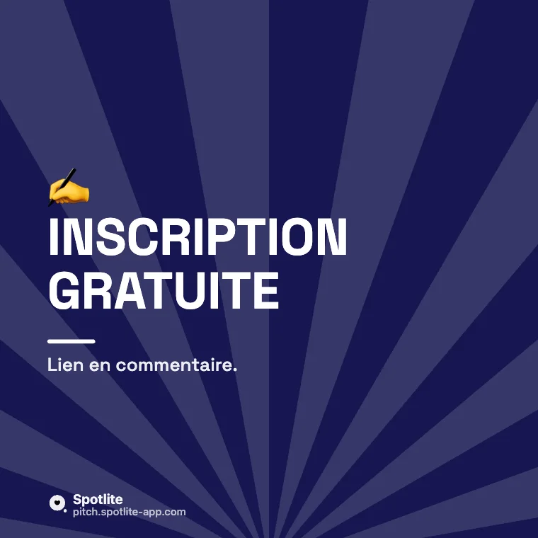 Annonce de webinar — slide 4 : Inscription gratuite