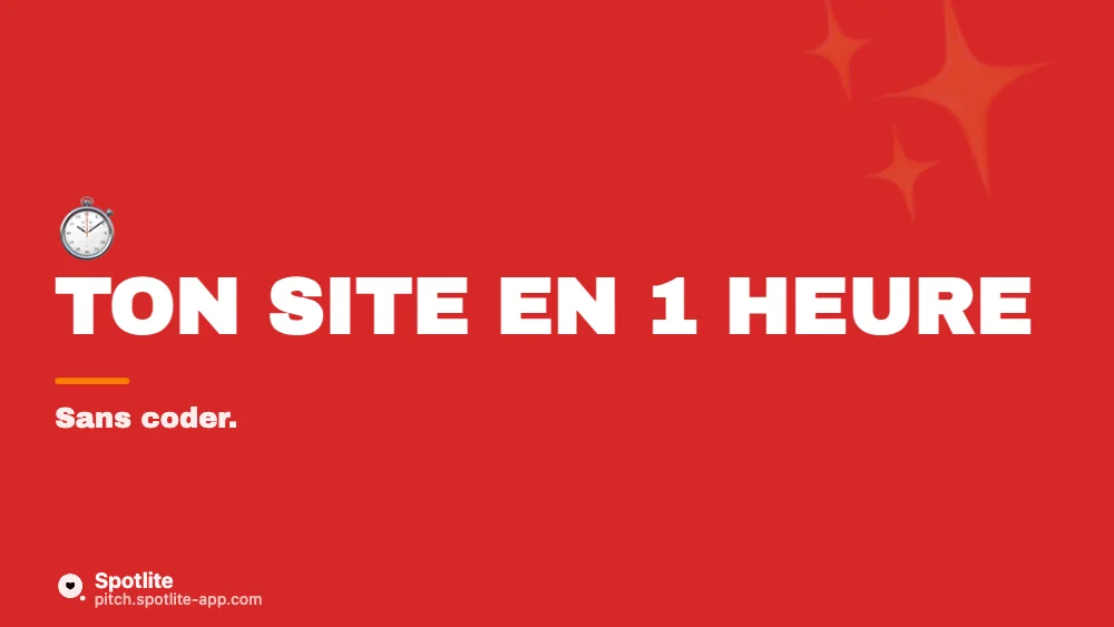 Miniature de tuto — slide 1 : Ton site en 1 heure